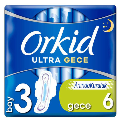 Orkid Ultra Gece 6'lı Ped