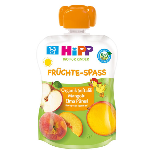 Hipp Organik Şeftali Mango Elma Püresi 100 Gr