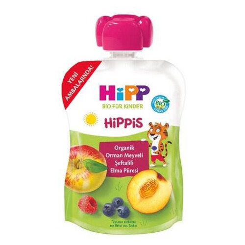 Hipp Organik Orman Şeftali Elma Püresi 100 Gr
