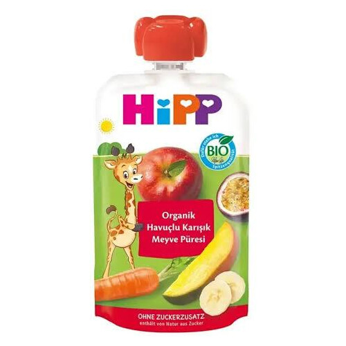 Hipp Organik Havuçlu Karışık Meyve Püresi 100 Gr