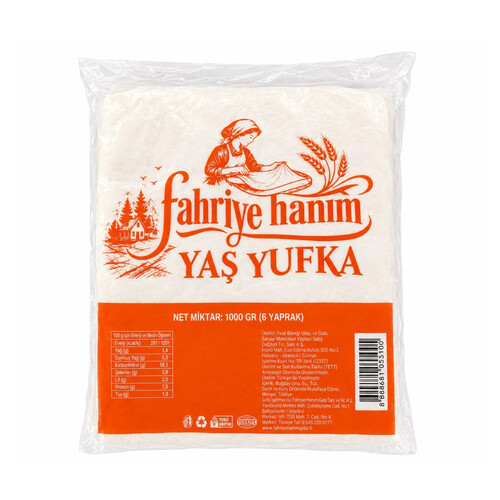 Fahriye Hanım Yaş Yufka 1000 Gr