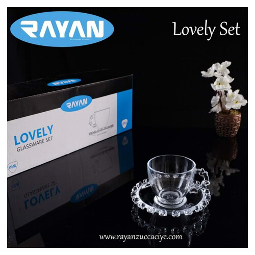 Rayan Cam Lovely Nescafe Set 12 Prç