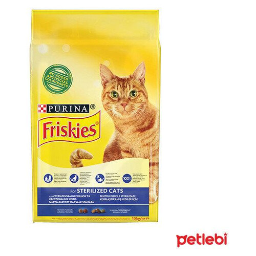 Frıskıes Kısırlaştırılmış Somomlu  Kedi Maması 10 Kg