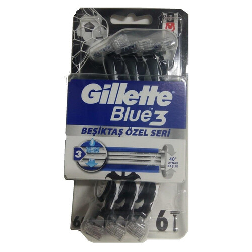 Gılette Blue 3 Beşiktaş Özel Seri  6lı