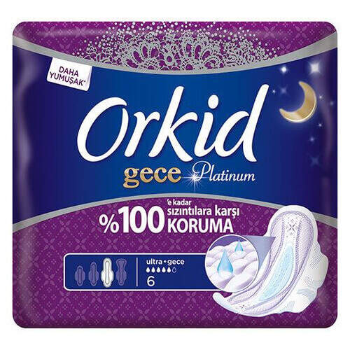 Orkid Comfort Plt Gece Tekli 6'lı Ped