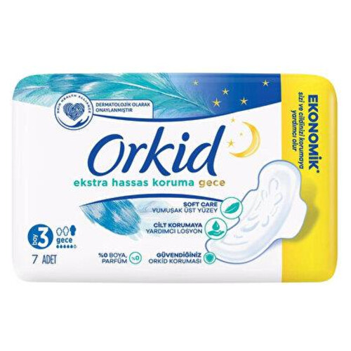 Orkid Ultra Extra Hassas Koruma Tekli Gece 7'li