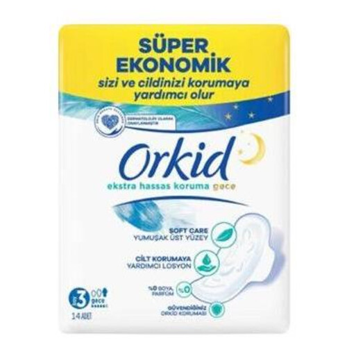 Orkid Ultra Extra Hassas Koruma 4 'lü Gece 14'lü