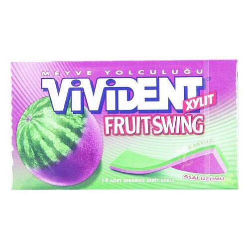 Vivident Fruit Swing Karpuz Asai Üzümü 26 Gr.