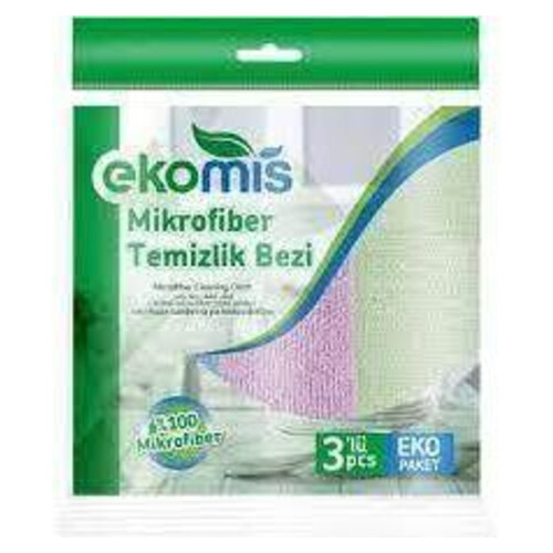 Ekomis Mikrofiber Temizlik Bezi 3 Lü