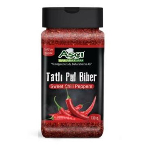 Aşcı Tatlı Pul Biber Pet 130 Gr