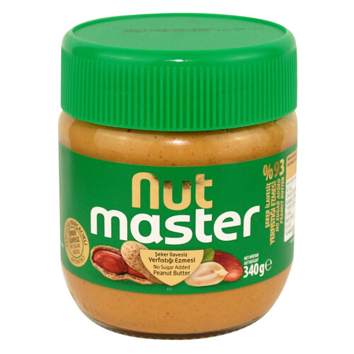 Nut Master % 95 Yer Fıstık Ezmesi Şekersiz 340 Gr