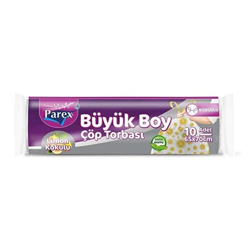 Parex Büzgülü Çöp Torbası Limon Kokulu Büyük Boy