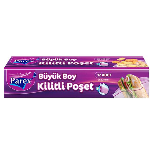 Parex Buzdolabı Poşeti Kilitli Büyük Boy