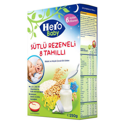 Ülker Hero Baby 8 Tahıllı Sütlü Rezeneli 200 Gr.