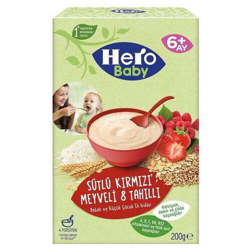 Ülker Hero Baby Kırmızı Meyveli-8 Tahıllı 200 Gr