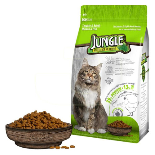 Jungle 500 G Tavuk-balıklı Yetışkın Kedı Maması 