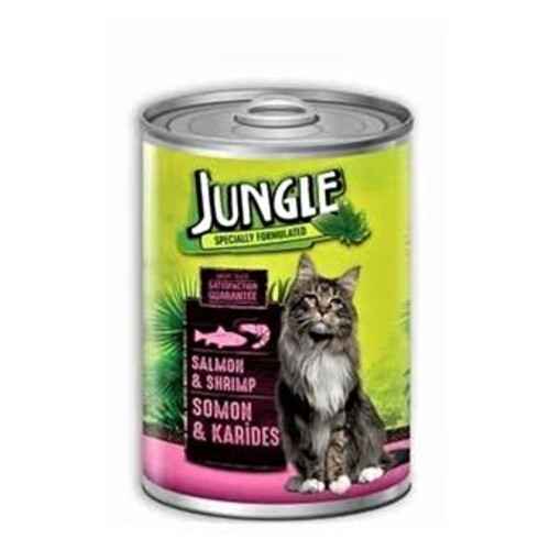 Jungle Kedı Konservesı 415 Gr Somonlu-karıdeslı 