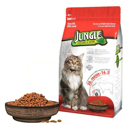 Jungle 500 G Kuzu Etlı Yetışkın Kedı Maması  