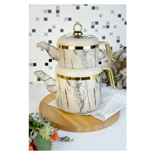 Paçi-belariva-marble Krem Granit Çaydanlık