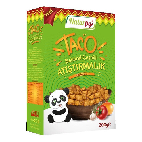 Naturpy Glutensiz Taco Baharat Çesnili Atıştırmalık 200gr.