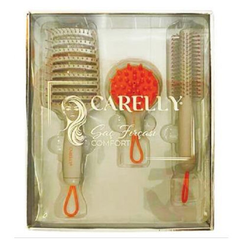 Carelly Saç Fırçası Comfort 3 Lü Set