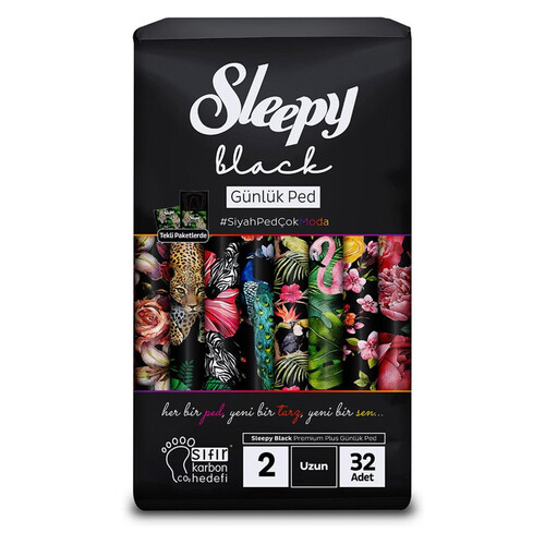 Sleepy Black Günlük Uzun 32li
