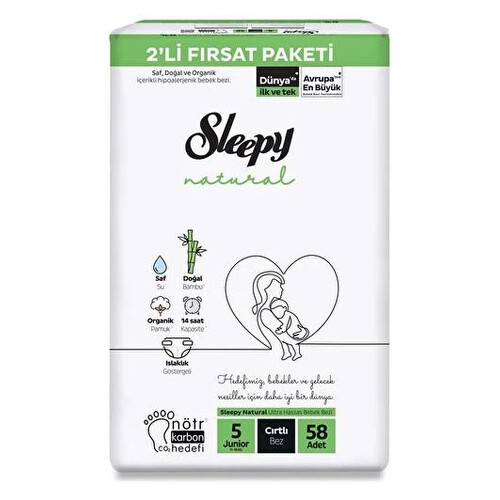 Sleepy Naturel 2li Fırsat Junıor 58li