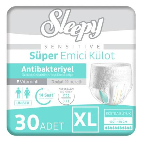 Sleepy Sensıtıve Süper Emici Külot  Bez 30'lu Xl