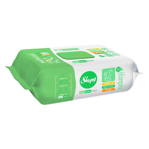 Sleepy Kişisel Bakım Havlusu Naturel 100'lü