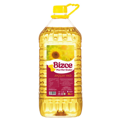 Bizce Ayçiçek Yağı Kare Pet 5 Lt