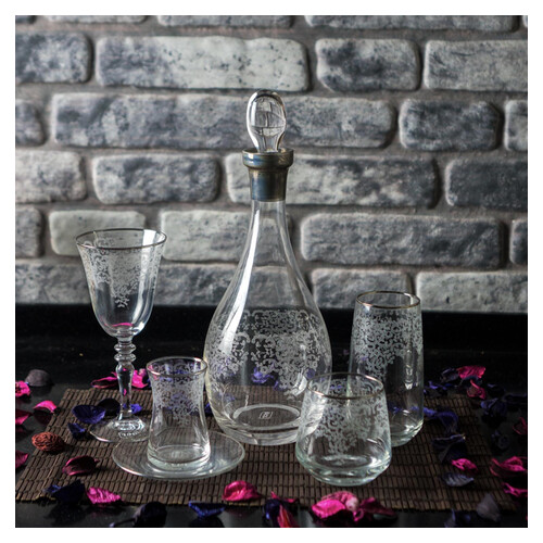 Ayz Gards-008 31 Prç Dantel Platin Sürahi Ve Bardak Seti