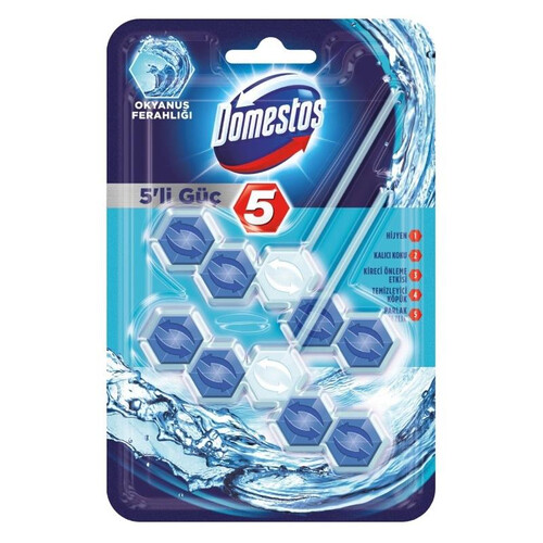 Domestos Wc Blok 5'li Güç Okyanus Ferahlığı
