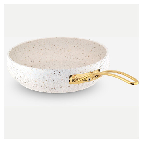 Lines Granit Desenli 24 Cm Güveç Tava Gold Kulp