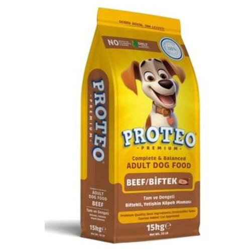 Proteo Etli-kuzulu- Biftekli Köpek Maması 15 Kg
