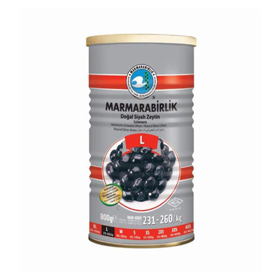 Marmarabirlik Hiper Siyah Zeytin Teneke 800 Gr.