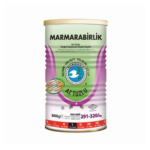 Marmarabirlik Az Tuzlu Siyah Zeytin 800 Gr.