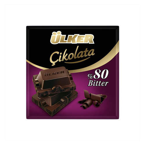 Ülker Çikolata Bitter %80 Kakao Kare 70 Gr.