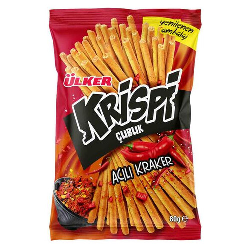 Ülker Krispi Acılı Çubuk Kraker 80 Gr