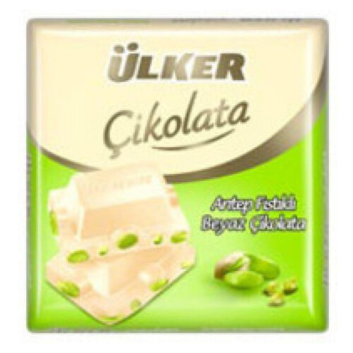 Ülker Antep Fıstıklı Beyaz Kare Cikolata  65 Gr.