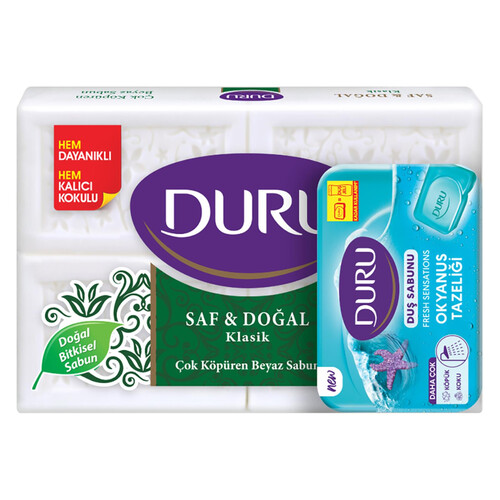 Duru Klasik Sabun 4'lü 600 Gr+150 Gr Duş Sabunu