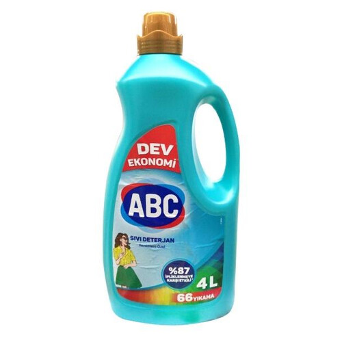 Abc Sıvı Deterjan Renkliler 4 L