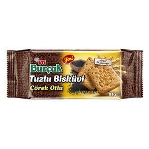 Eti Burçak 91gr Tuzlu Çörek Otlu Bisküvi