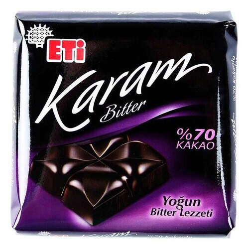 Eti Karam %70 Bitter Kare Çikolata 70 Gr.