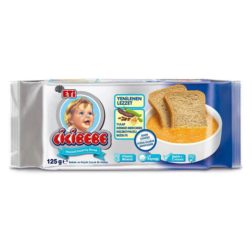 Eti Cicibebe Şekersiz Ekmek 125 Gr