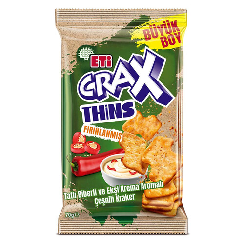 Eti Crax Thins Tatlı Biber Ekşi&kremalı 70 Gr