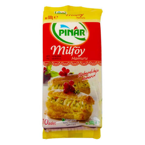 Pınar Milföy Hamuru 10 Adet 500 Gr.