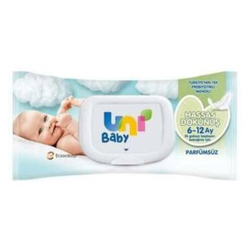 Uni Baby Hassas Dokunuş Islak Mendil 52'li