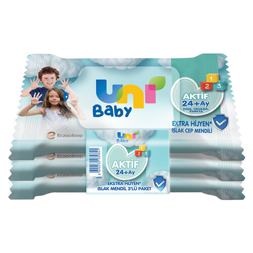 Uni Baby Aktif Hijyen Cep Mendil 3*15
