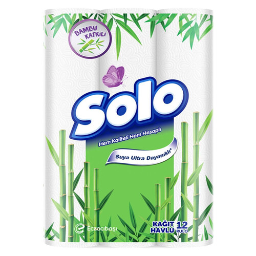 Solo Havlu Bambu Katkılı 12 Lı