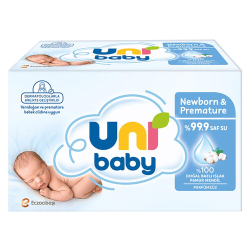 Uni Baby Newborn Premature Islak Mendıl 3*40'lı